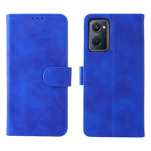 Leather Case Stands Flip Cover Holder L01Z for Oppo A96 4G Blue