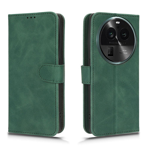 Leather Case Stands Flip Cover Holder L01Z for Oppo Find X6 5G Green