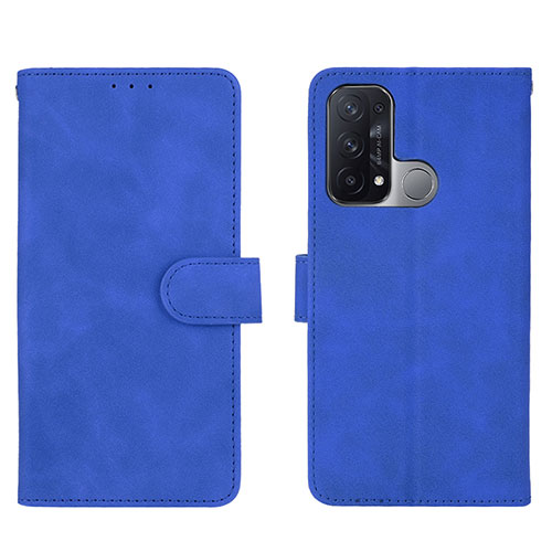 Leather Case Stands Flip Cover Holder L01Z for Oppo Reno5 A Blue