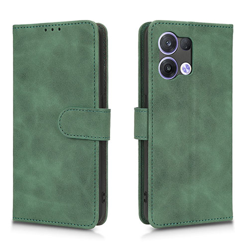 Leather Case Stands Flip Cover Holder L01Z for Oppo Reno9 Pro 5G Green