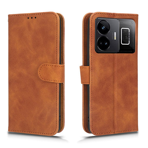 Leather Case Stands Flip Cover Holder L01Z for Realme GT Neo5 240W 5G Brown