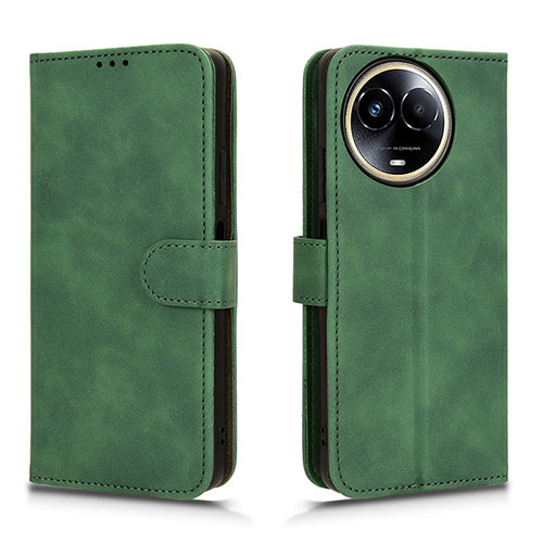 Leather Case Stands Flip Cover Holder L01Z for Realme Narzo 60x 5G Green