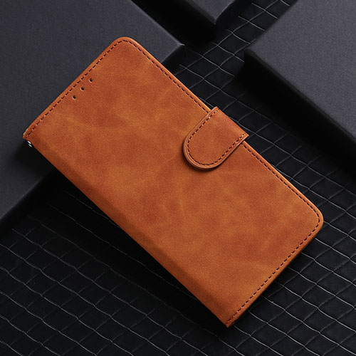 Leather Case Stands Flip Cover Holder L01Z for Realme V3 5G Brown