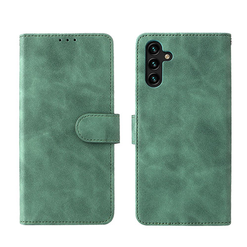 Leather Case Stands Flip Cover Holder L01Z for Samsung Galaxy A04s Green