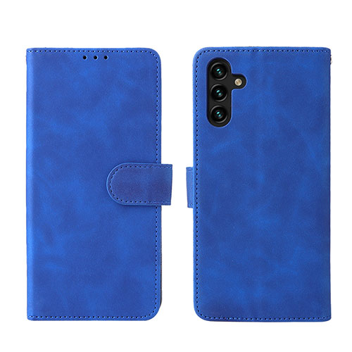 Leather Case Stands Flip Cover Holder L01Z for Samsung Galaxy A13 5G Blue