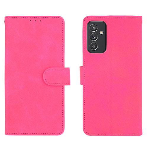 Leather Case Stands Flip Cover Holder L01Z for Samsung Galaxy A15 LTE Hot Pink