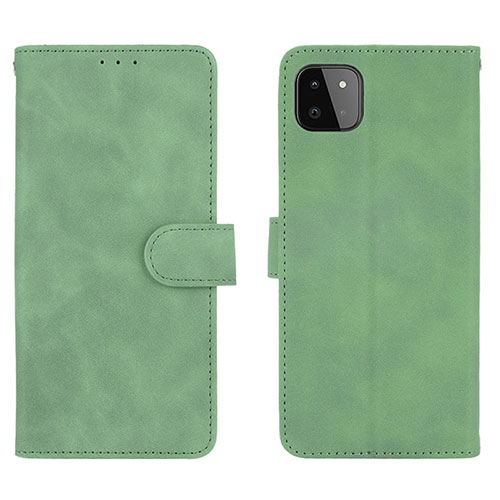 Leather Case Stands Flip Cover Holder L01Z for Samsung Galaxy A22s 5G Green