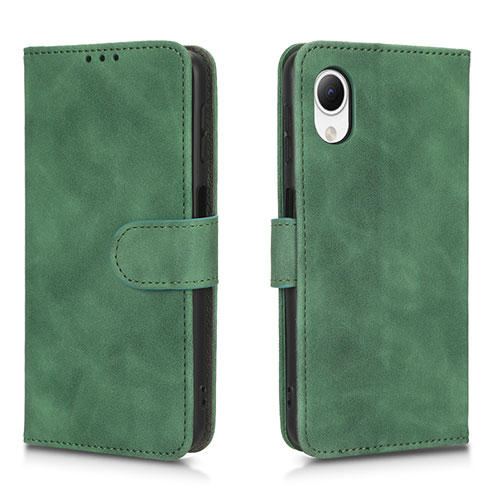 Leather Case Stands Flip Cover Holder L01Z for Samsung Galaxy A23e 5G Green