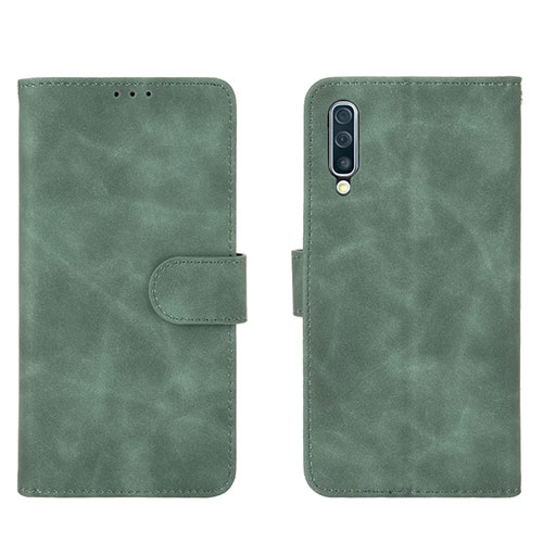 Leather Case Stands Flip Cover Holder L01Z for Samsung Galaxy A30S Green