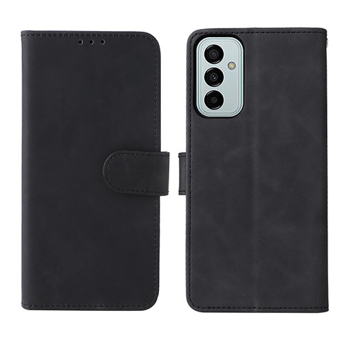 Leather Case Stands Flip Cover Holder L01Z for Samsung Galaxy F23 5G Black