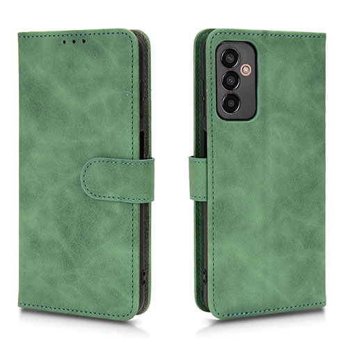 Leather Case Stands Flip Cover Holder L01Z for Samsung Galaxy M13 4G Green