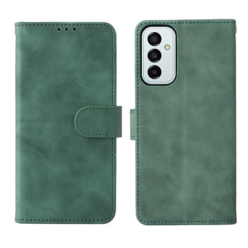 Leather Case Stands Flip Cover Holder L01Z for Samsung Galaxy M23 5G Green