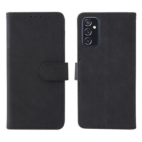 Leather Case Stands Flip Cover Holder L01Z for Samsung Galaxy M52 5G Black