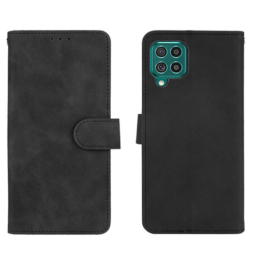 Leather Case Stands Flip Cover Holder L01Z for Samsung Galaxy M62 4G Black