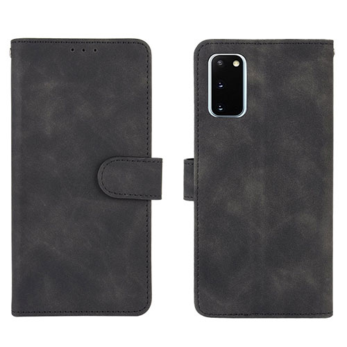 Leather Case Stands Flip Cover Holder L01Z for Samsung Galaxy S20 Lite 5G Black