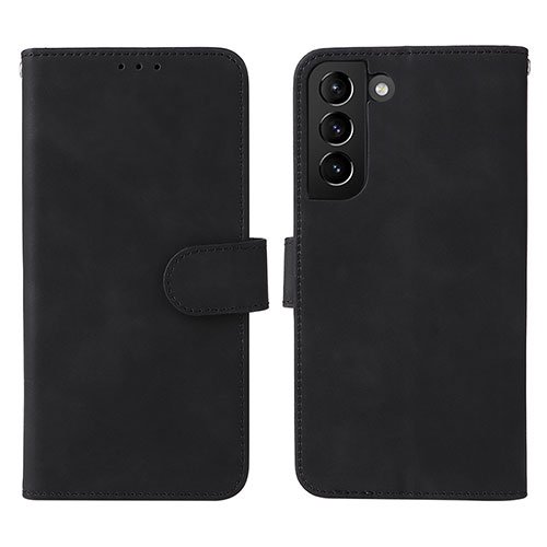 Leather Case Stands Flip Cover Holder L01Z for Samsung Galaxy S24 Plus 5G Black