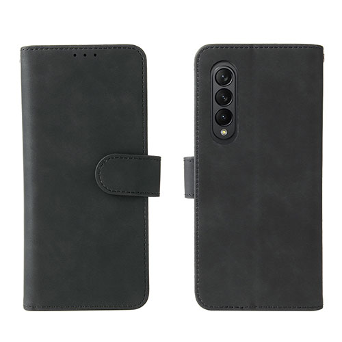 Leather Case Stands Flip Cover Holder L01Z for Samsung Galaxy Z Fold4 5G Black