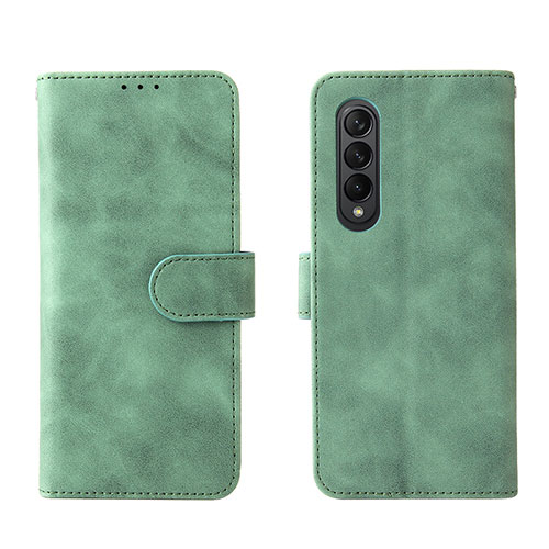 Leather Case Stands Flip Cover Holder L01Z for Samsung Galaxy Z Fold4 5G Green