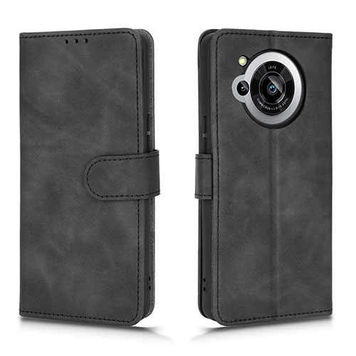 Leather Case Stands Flip Cover Holder L01Z for Sharp Aquos R7 Black