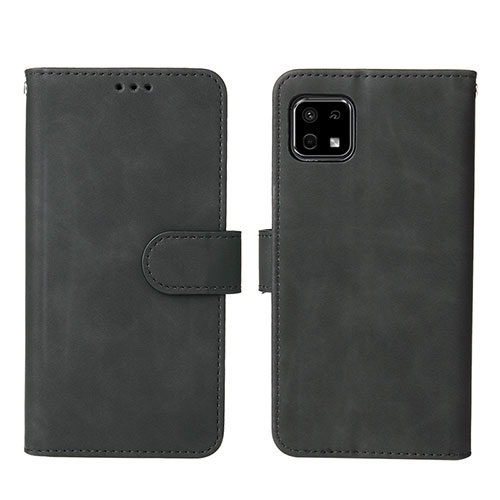 Leather Case Stands Flip Cover Holder L01Z for Sharp Aquos Sense6s Black