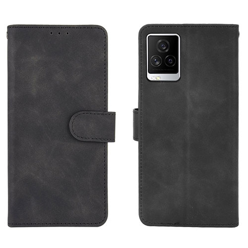 Leather Case Stands Flip Cover Holder L01Z for Vivo iQOO 7 5G Black