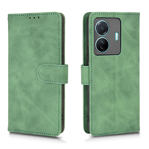 Leather Case Stands Flip Cover Holder L01Z for Vivo T1 5G Green