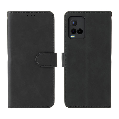 Leather Case Stands Flip Cover Holder L01Z for Vivo Y33T Black