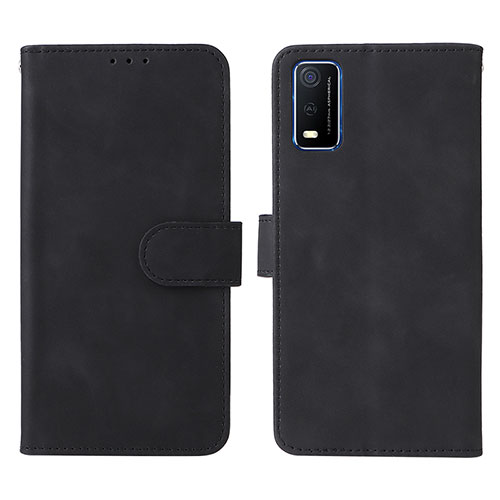 Leather Case Stands Flip Cover Holder L01Z for Vivo Y3s (2021) Black