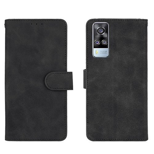 Leather Case Stands Flip Cover Holder L01Z for Vivo Y51A Black