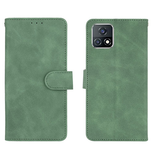 Leather Case Stands Flip Cover Holder L01Z for Vivo Y52s t1 5G Green