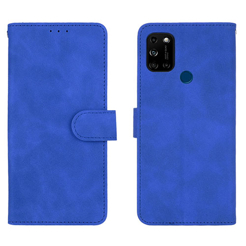 Leather Case Stands Flip Cover Holder L01Z for Wiko View5 Plus Blue