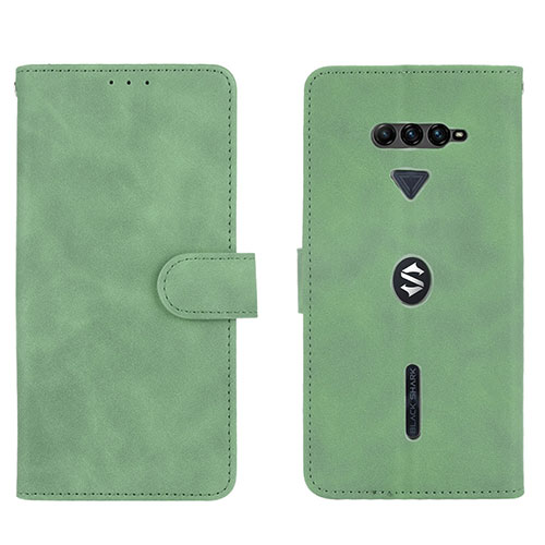 Leather Case Stands Flip Cover Holder L01Z for Xiaomi Black Shark 4 5G Green