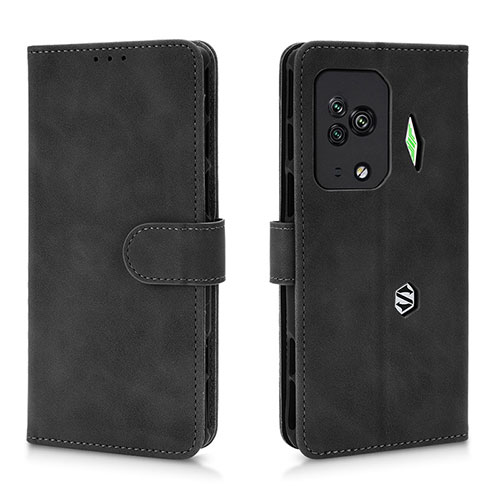 Leather Case Stands Flip Cover Holder L01Z for Xiaomi Black Shark 5 Pro 5G Black