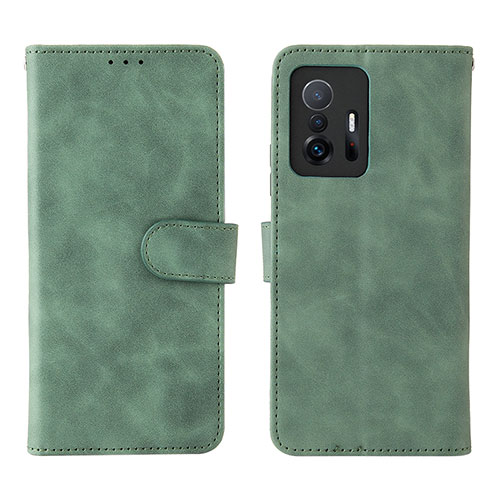 Leather Case Stands Flip Cover Holder L01Z for Xiaomi Mi 11T 5G Green