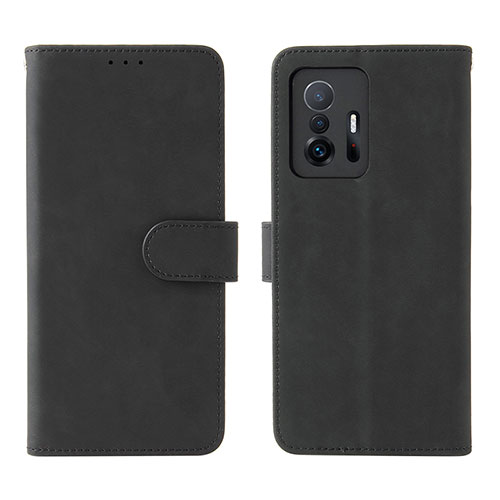 Leather Case Stands Flip Cover Holder L01Z for Xiaomi Mi 11T Pro 5G Black