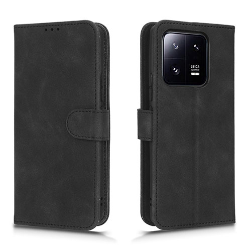 Leather Case Stands Flip Cover Holder L01Z for Xiaomi Mi 13 Pro 5G Black