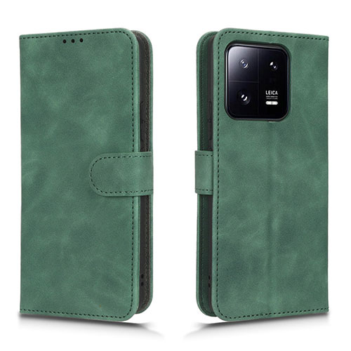 Leather Case Stands Flip Cover Holder L01Z for Xiaomi Mi 13 Pro 5G Green