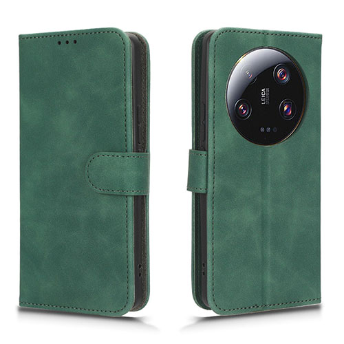 Leather Case Stands Flip Cover Holder L01Z for Xiaomi Mi 13 Ultra 5G Green