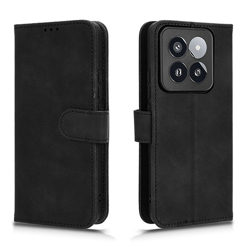 Leather Case Stands Flip Cover Holder L01Z for Xiaomi Mi 14 5G Black