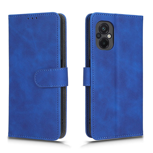 Leather Case Stands Flip Cover Holder L01Z for Xiaomi Poco M5 4G Blue