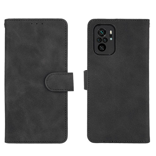 Leather Case Stands Flip Cover Holder L01Z for Xiaomi Poco M5S Black