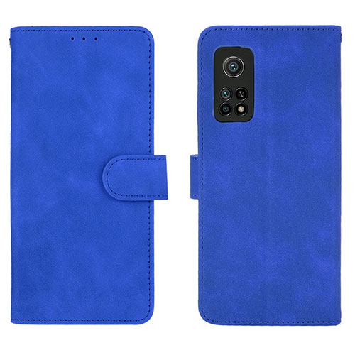 Leather Case Stands Flip Cover Holder L01Z for Xiaomi Redmi K30S 5G Blue