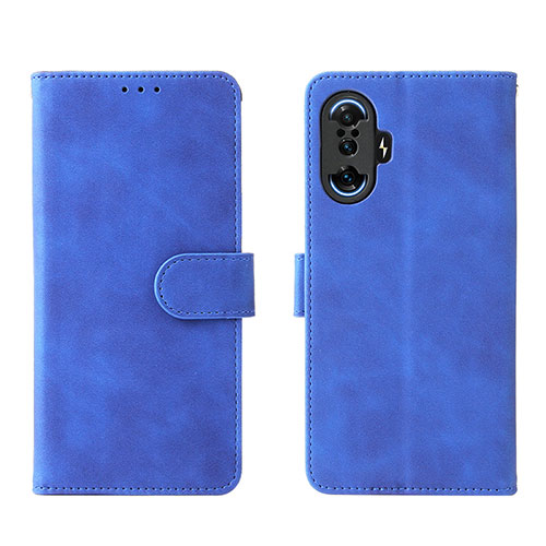 Leather Case Stands Flip Cover Holder L01Z for Xiaomi Redmi K40 Gaming 5G Blue