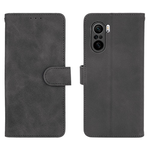 Leather Case Stands Flip Cover Holder L01Z for Xiaomi Redmi K40 Pro 5G Black