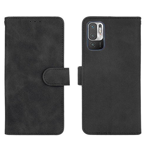 Leather Case Stands Flip Cover Holder L01Z for Xiaomi Redmi Note 11 SE 5G Black