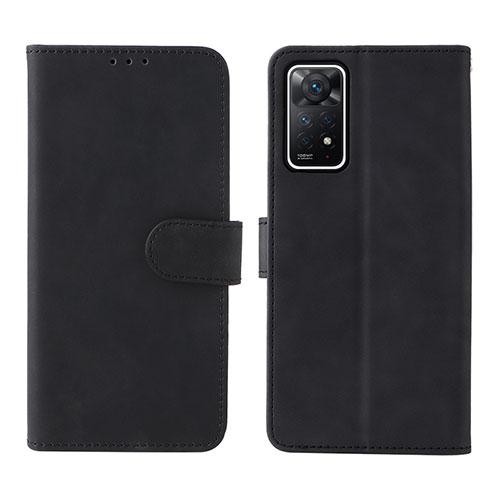 Leather Case Stands Flip Cover Holder L01Z for Xiaomi Redmi Note 12 Pro 4G Black