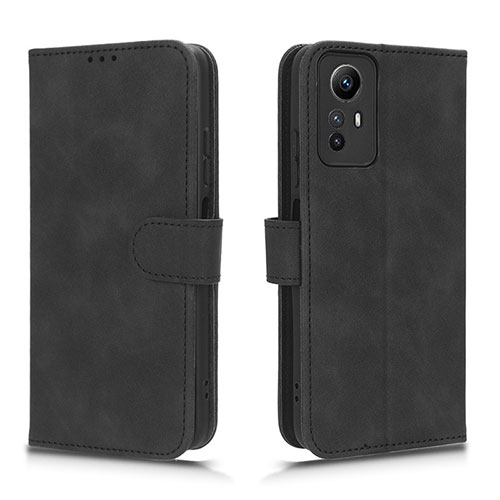 Leather Case Stands Flip Cover Holder L01Z for Xiaomi Redmi Note 12S Black