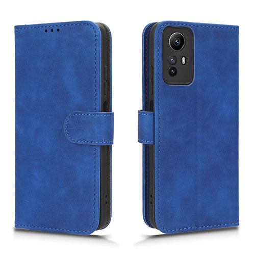 Leather Case Stands Flip Cover Holder L01Z for Xiaomi Redmi Note 12S Blue