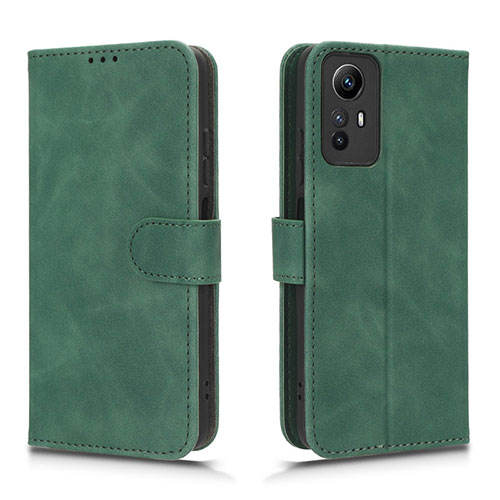 Leather Case Stands Flip Cover Holder L01Z for Xiaomi Redmi Note 12S Green