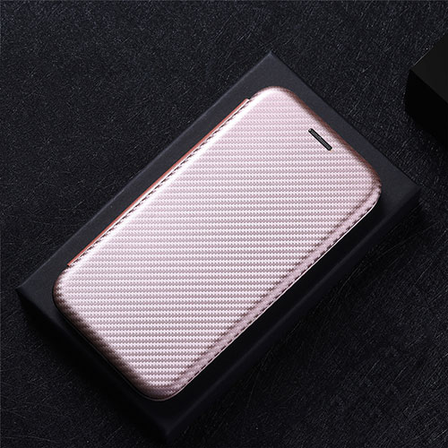 Leather Case Stands Flip Cover Holder L02Z for Google Pixel 7 Pro 5G Rose Gold